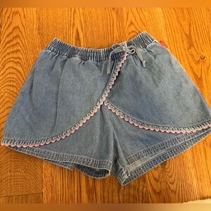 Esprit Vintage Girls Denim Shorts with Ruffle Trim